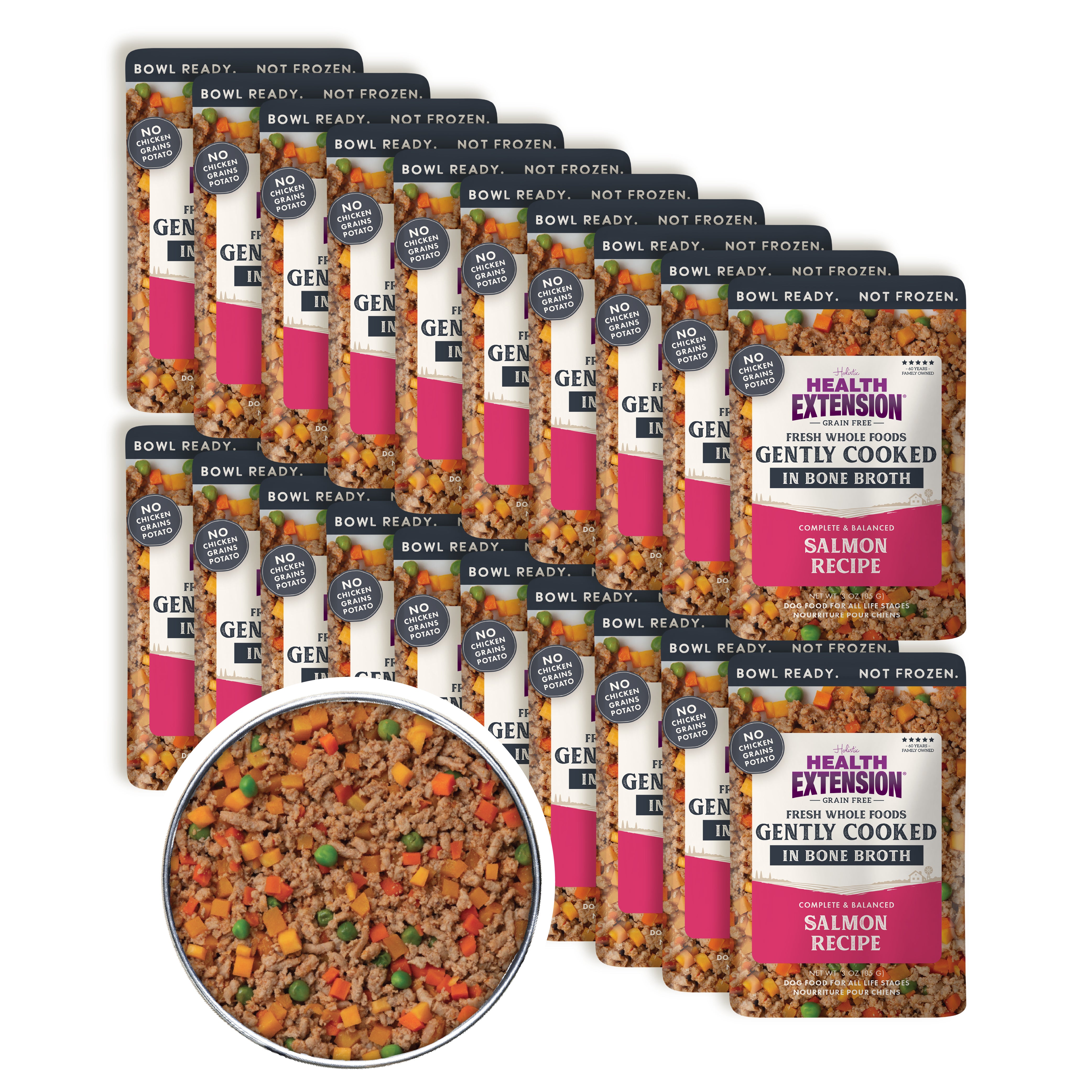 *Gently Cooked Grain Free Salmon Recipe 3oz 20 Pack