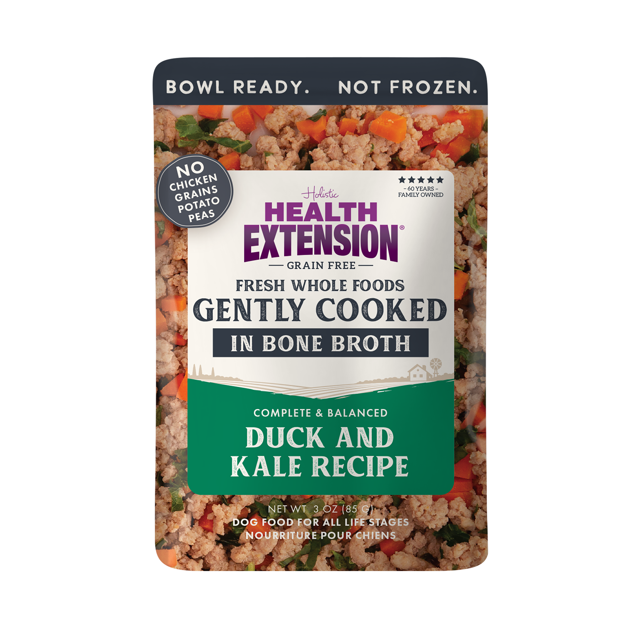 *Gently Cooked Duck & Kale Recipe 3oz 20 Pack