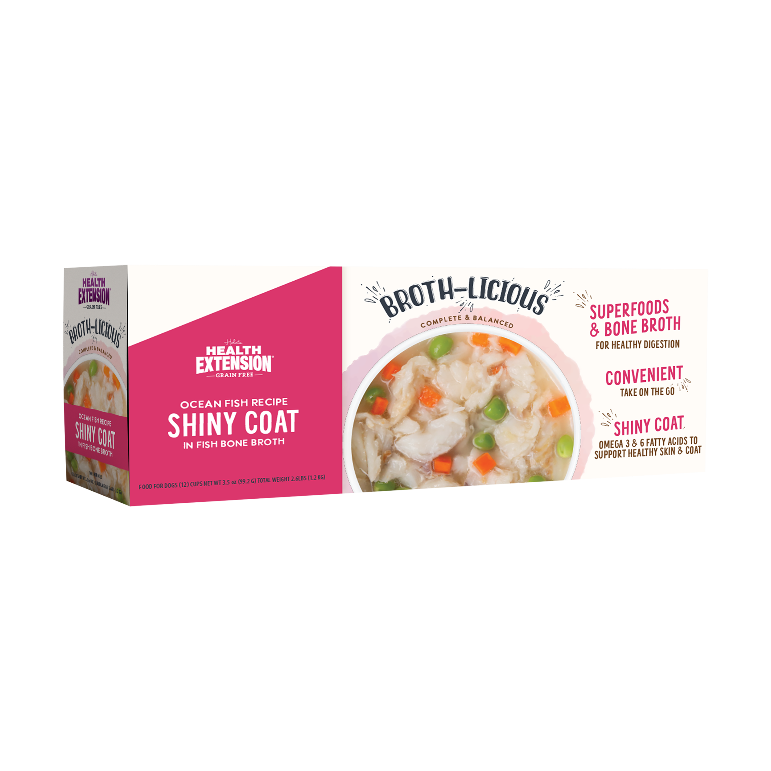 Broth-Licious Ocean Fish in Bone Broth -Shiny Coat Recipe for Adult Dogs