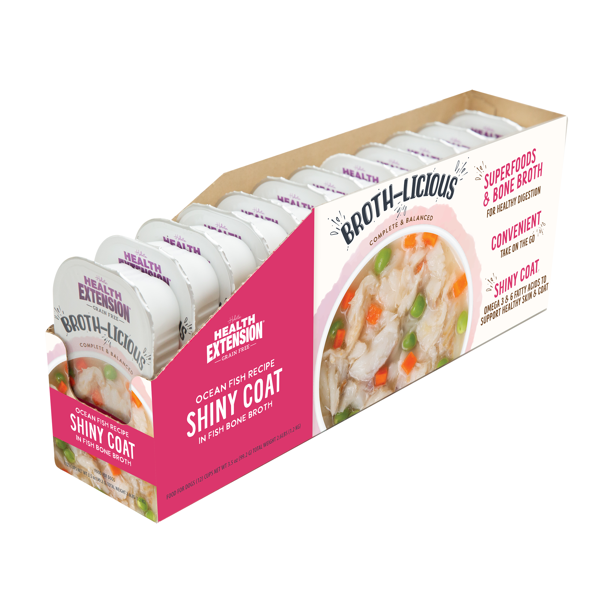 Broth-Licious Ocean Fish in Bone Broth -Shiny Coat Recipe for Adult Dogs