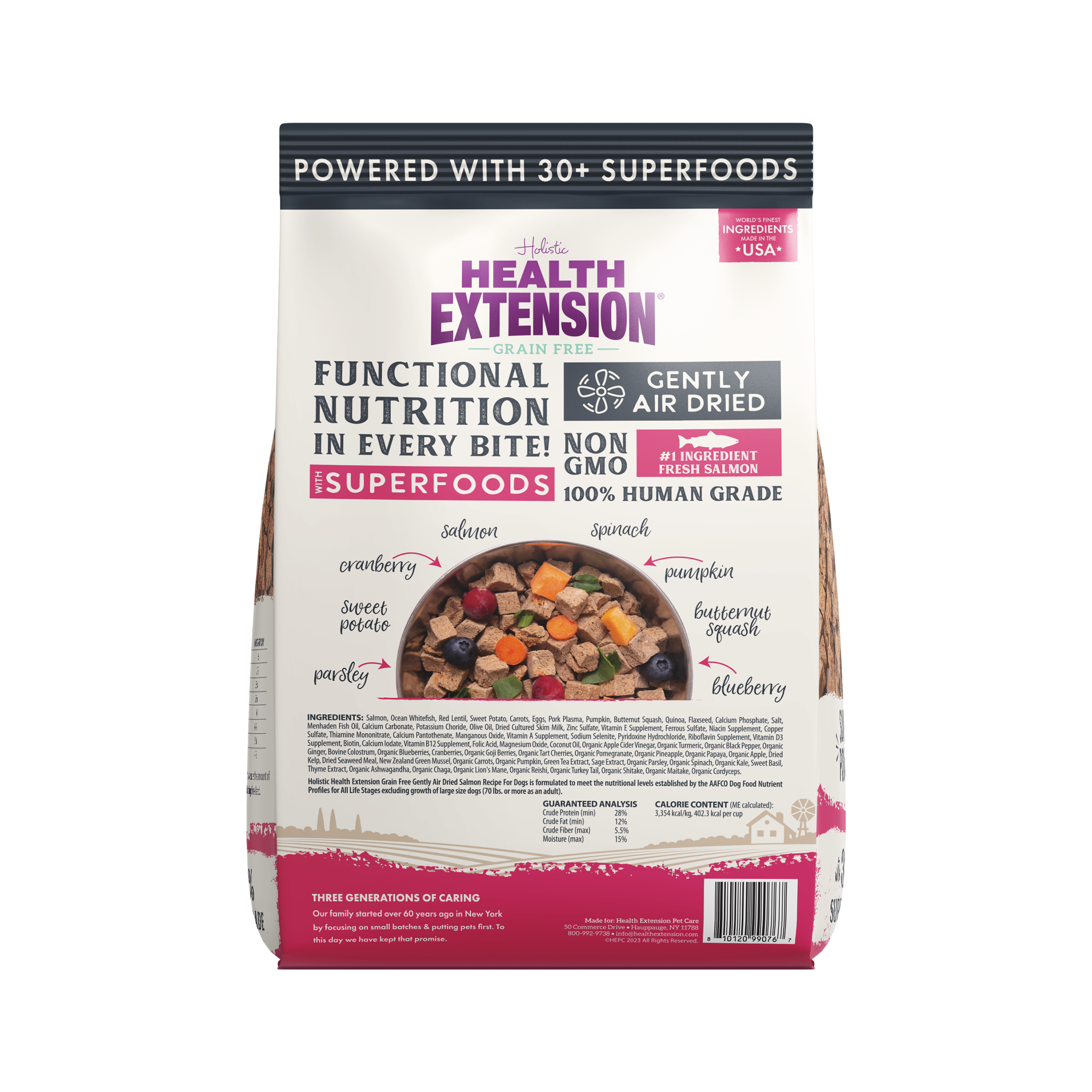 Air Dried Salmon Back of Bag