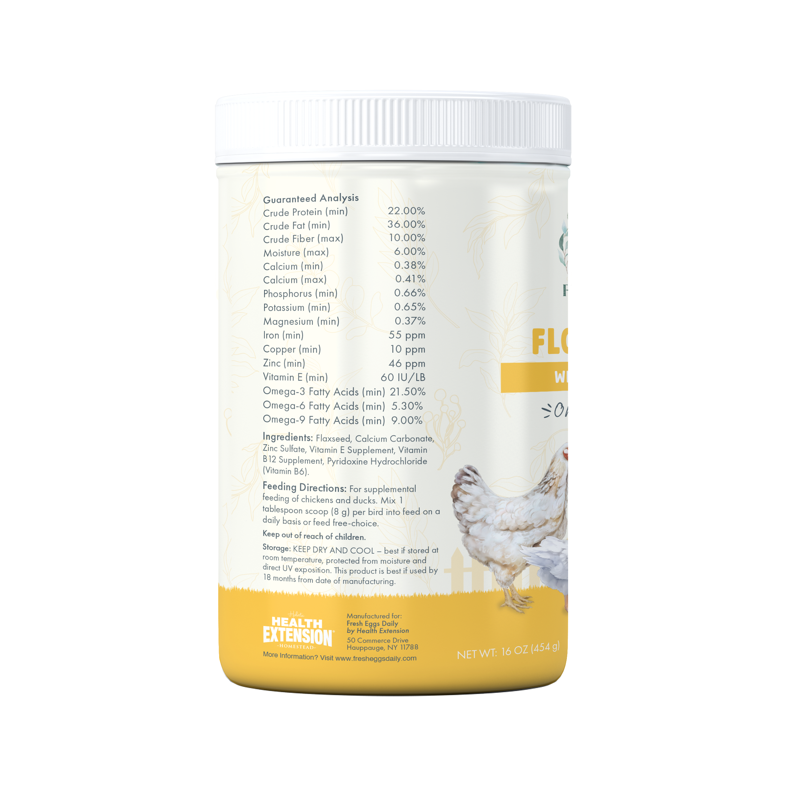 Fresh Eggs Daily Flock Flax Chicken & Duck Feed Supplement