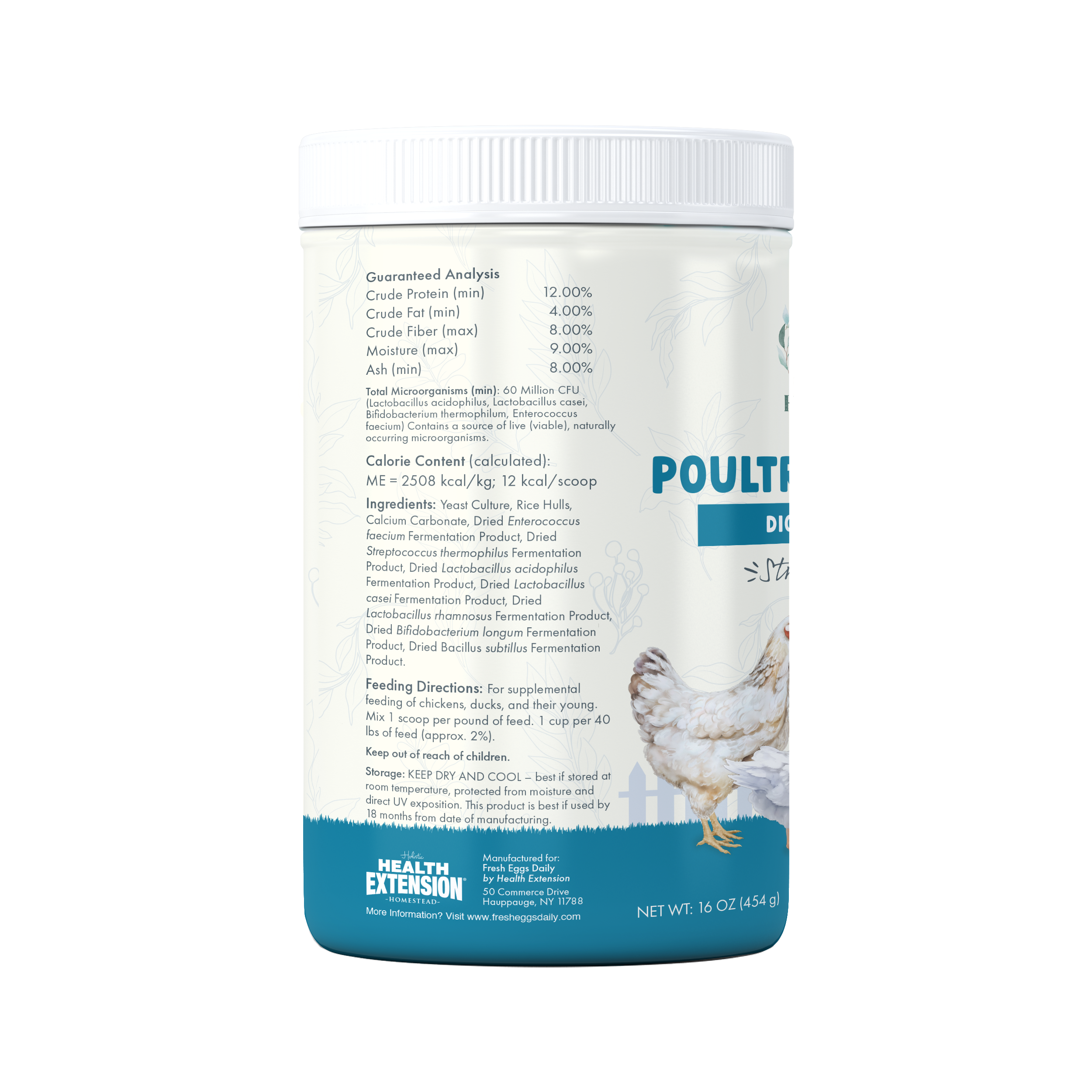 Fresh Eggs Daily Poultry Probiotics Balanced Mix Chicken & Duck Supplement