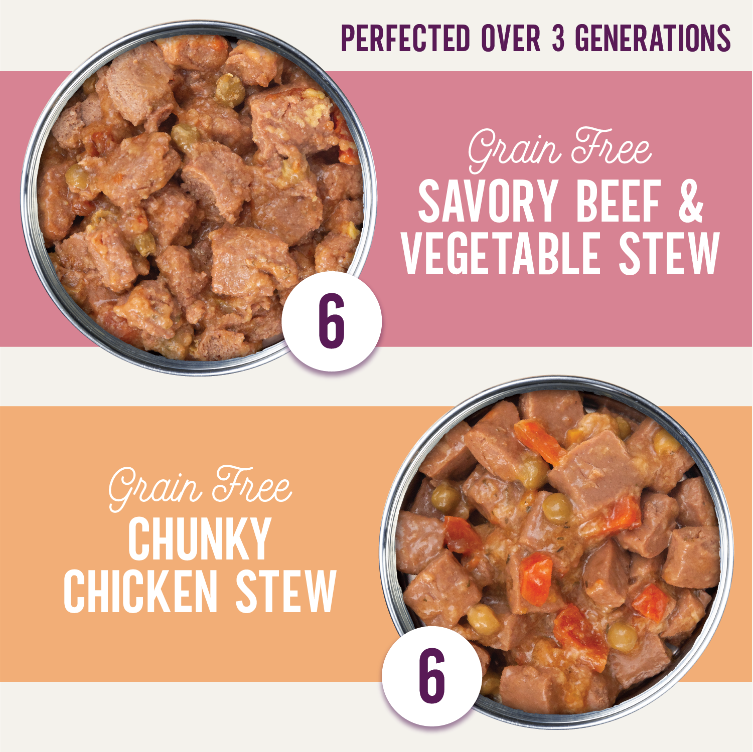 Grain Free Stew Variety Pack: Beef, Chicken